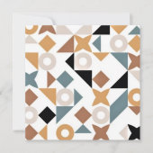 バウハウスジオメトリックXOXOスクエアホリデーカード シーズンカード (正面)