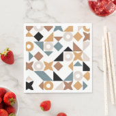 バウハウスジオメトリックXOXO紙ナプキンス スタンダードランチョンナプキン (インサイチュ)