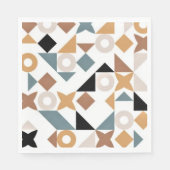 バウハウスジオメトリックXOXO紙ナプキンス スタンダードランチョンナプキン (正面)