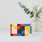 バウハウスジオメトリパターン 名刺 (スタンド正面)