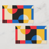 バウハウスジオメトリパターン 名刺 (正面/裏面)