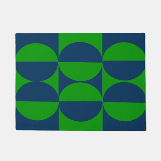 バウハウススクエアアンドサークルズ ドアマット (正面)