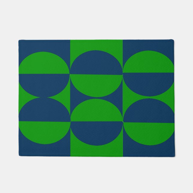 バウハウススクエアアンドサークルズ ドアマット (正面)