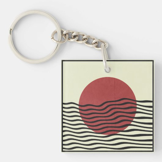 バウハウススタイルサン キーホルダー (正面)