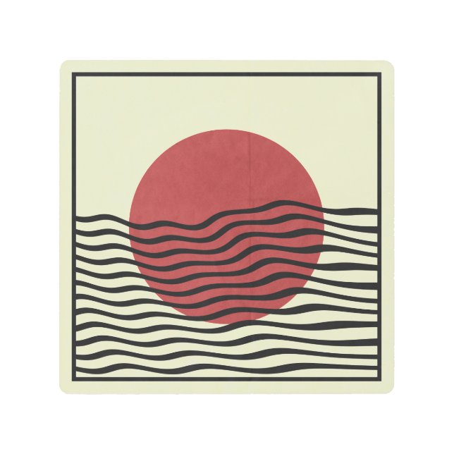 バウハウススタイルサン メタルプリント (正面)