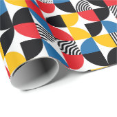 バウハウススタイルレトロジオメトリックアート ラッピングペーパー (ロールコーナー)