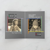 バウハウススタイルレトロモダンアートクリスマス シーズンカード (内部)