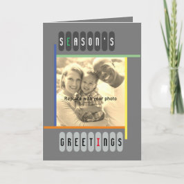 バウハウススタイルレトロモダンアートクリスマス シーズンカード