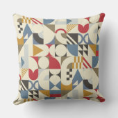 バウハウススタイル幾何形状デザイン クッション (裏面)