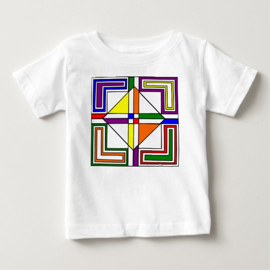 バウハウスステンドグラス ベビーTシャツ (正面)