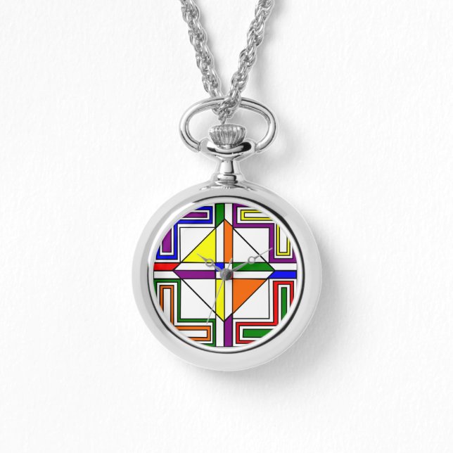 バウハウスステンドグラス 腕時計 (正面)