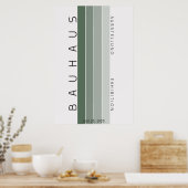 バウハウスセージグリーンポスター ポスター (キッチン)