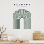 バウハウスセージグリーンポスター ポスター (キッチン)