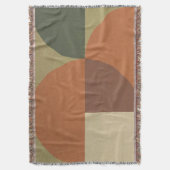 バウハウステラコッタグリーン抽象芸術 スローブランケット (正面縦)