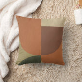 バウハウステラコッタグリーン抽象芸術 |装飾用クッション クッション (ブランケット)