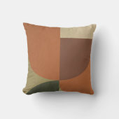 バウハウステラコッタグリーン抽象芸術 |装飾用クッション クッション (正面)