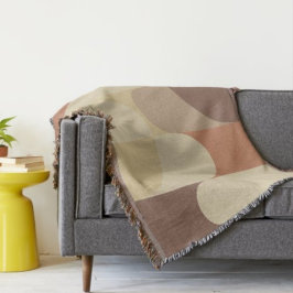 バウハウステラコッタベージュ抽象芸術アーストーン スローブランケット