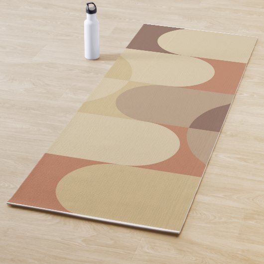 バウハウステラコッタベージュ抽象芸術アーストーン ヨガマット (インサイチュ)