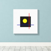 バウハウスデザインクラシックジオメトリックアート キャンバスプリント (インサイチュ (ウッドフロア))