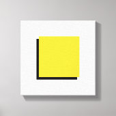 バウハウスデザイン幾何学的アートイエロースクエア キャンバスプリント (正面)