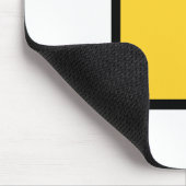 バウハウスデザイン幾何学的アートイエロースクエア マウスパッド (コーナー)