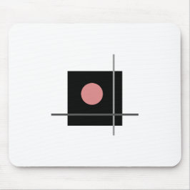 バウハウスデザイン幾何学的アートグレーコンポジション マウスパッド
