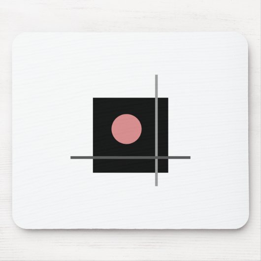 バウハウスデザイン幾何学的アートグレーコンポジション マウスパッド (正面)