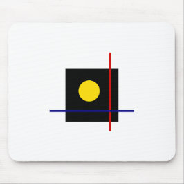 バウハウスデザイン幾何学的アートブラックコンポジションズ マウスパッド