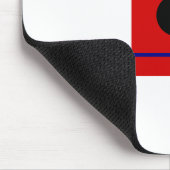 バウハウスデザイン幾何学的アートレッド組成 マウスパッド (コーナー)