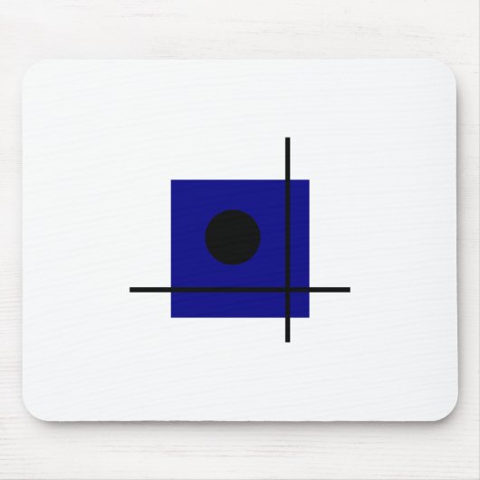 バウハウスデザイン幾何学的アート構成 マウスパッド (正面)
