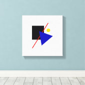 バウハウスデザイン幾何学的アート キャンバスプリント (インサイチュ (ウッドフロア))