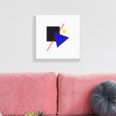 バウハウスデザイン幾何学的アート キャンバスプリント (インサイチュ (リビング))