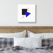 バウハウスデザイン幾何学的アート キャンバスプリント (インサイチュ (寝室))