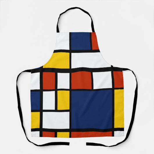 バウハウスパターン抽象芸術幾何絵を描アートのmo エプロン (正面)