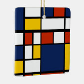 バウハウスパターン抽象芸術幾何絵を描アートのmo セラミックオーナメント (右)