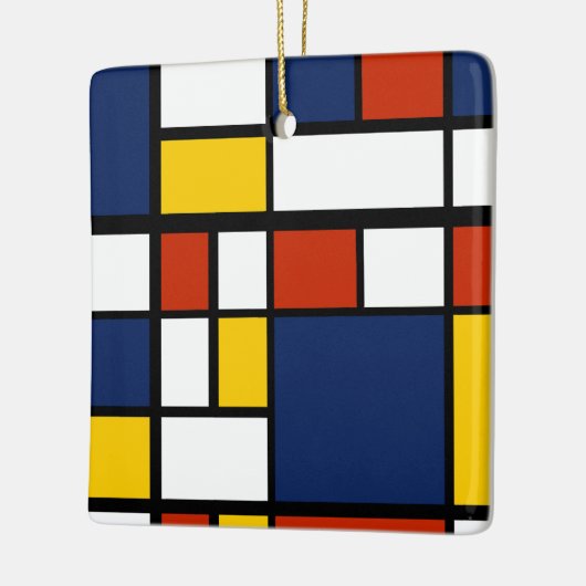 バウハウスパターン抽象芸術幾何絵を描アートのmo セラミックオーナメント (左)