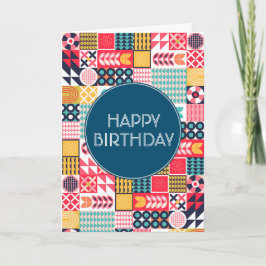 バウハウスフローラ幾何学折り曲げ招待状 招待状