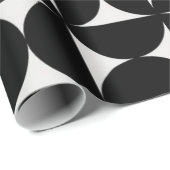 バウハウスブラックジオメトリックパターンラッピング紙 ラッピングペーパー (ロールコーナー)