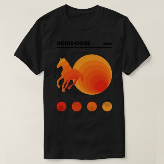 バウハウスホースコアオレンジ Tシャツ (デザイン正面)