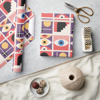 バウハウスミッドセンチュリーモダン ラッピングペーパー