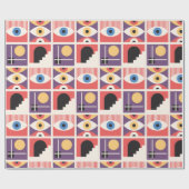 バウハウスミッドセンチュリーモダン ラッピングペーパー (フラット)