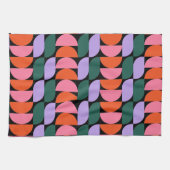 バウハウスミッドセンチュリー幾何モダンMCMレトロ キッチンタオル (横)