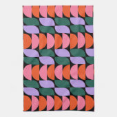 バウハウスミッドセンチュリー幾何モダンMCMレトロ キッチンタオル (縦)