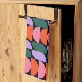 バウハウスミッドセンチュリー幾何モダンMCMレトロ キッチンタオル