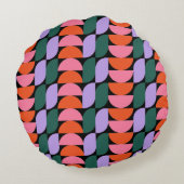 バウハウスミッドセンチュリー幾何モダンMCMレトロ ラウンドクッション (裏面)