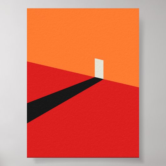 バウハウスミニマリストドアアンドシャドウアートプリント ポスター (正面)