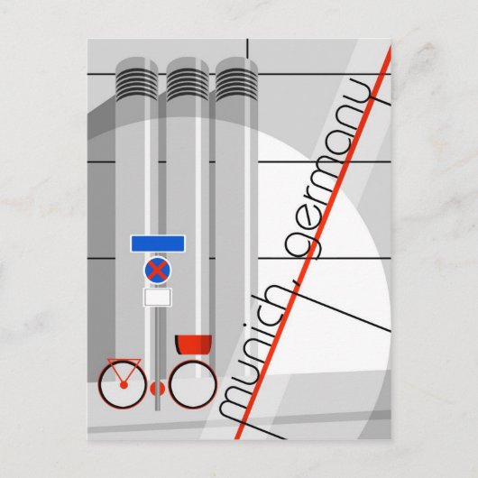 バウハウスミュンヘンドイツトラベルポストカード ポストカード (正面)
