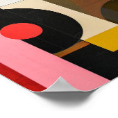 バウハウスモダン抽象芸術カラフル ポスター (角)