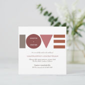 バウハウスラブスクエアストライプの結婚式招待状 招待状 (スタンド正面)