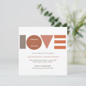 バウハウスラブスクエア結婚ストライプのズ 招待状 (スタンド正面)